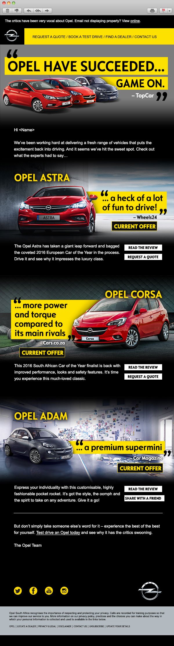 Opel CRM Programme